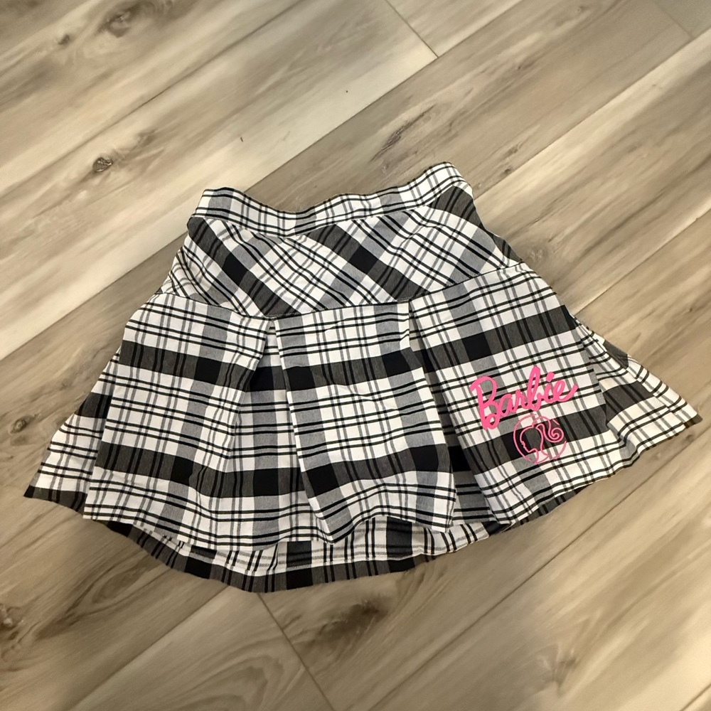 Barbie Plaid Skort with Pink Logo